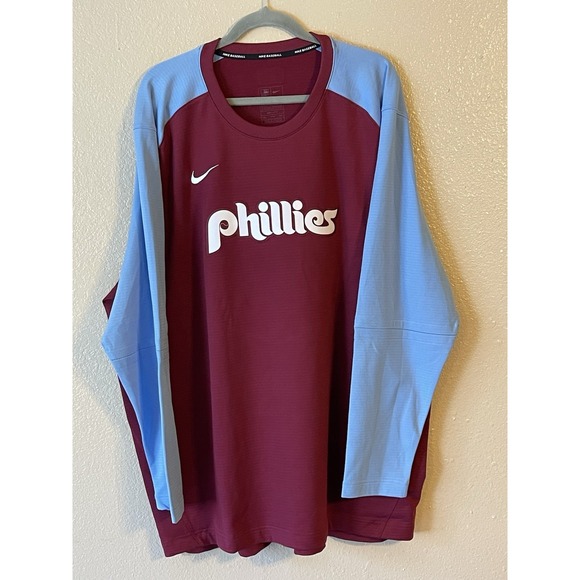 Men's 3X NWOT Philadelphia Phillies Nike Pregame Performance Pullover Sweatshirt